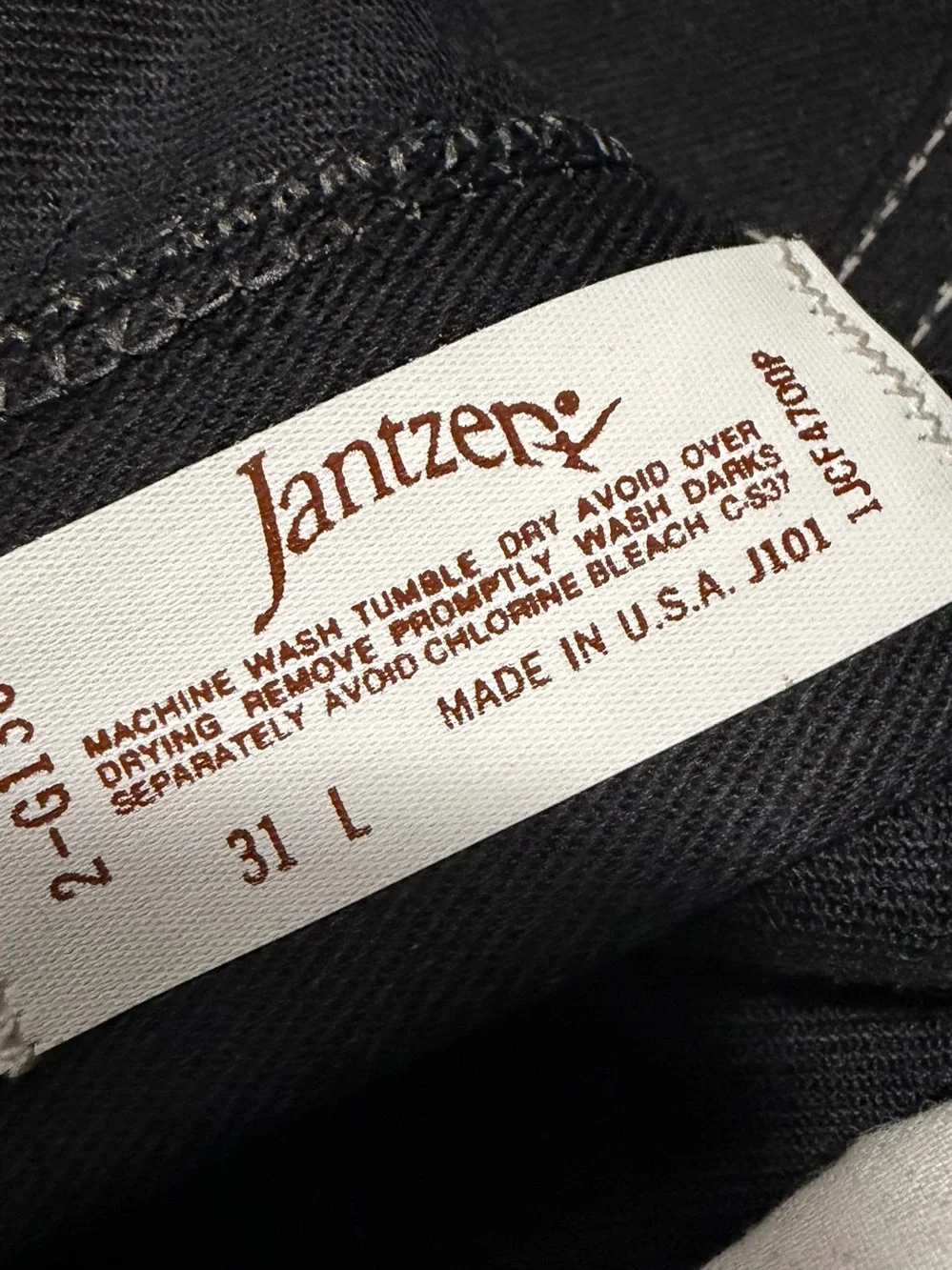 VTG Jantzen Super Stretch Jeans Black Straight Leg Deadstock NWT Size 31 USA